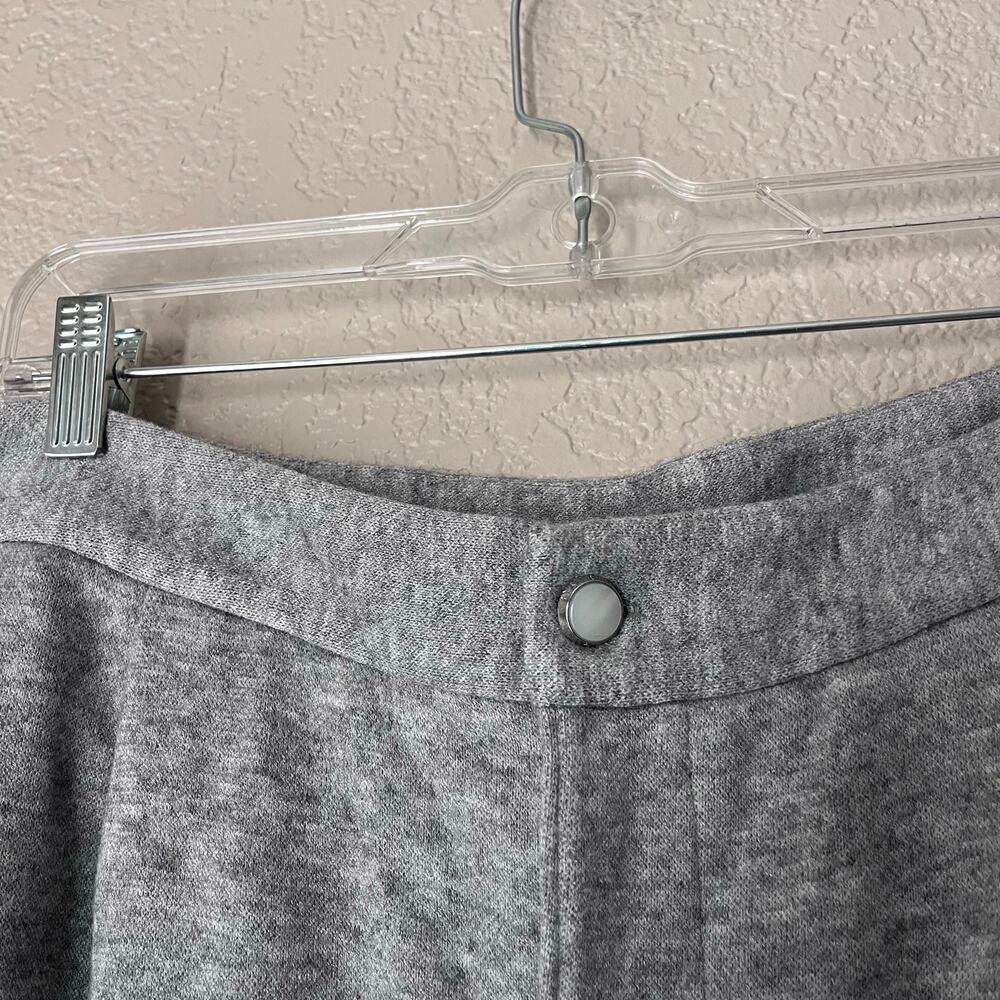 Anthropologie Paige Kara Pants Gray Soft Wide Straight Leg Size 12 High Waist - Picture 5 of 10